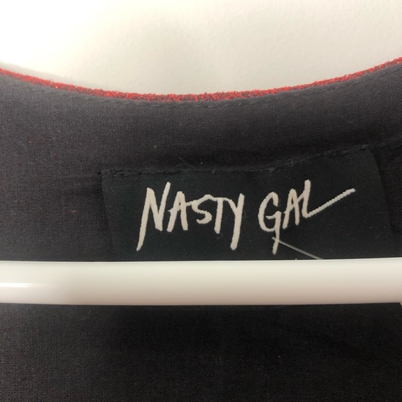 NASTY GAL Red Alert Metallic Shimmer Dress - Picture 5 of 6